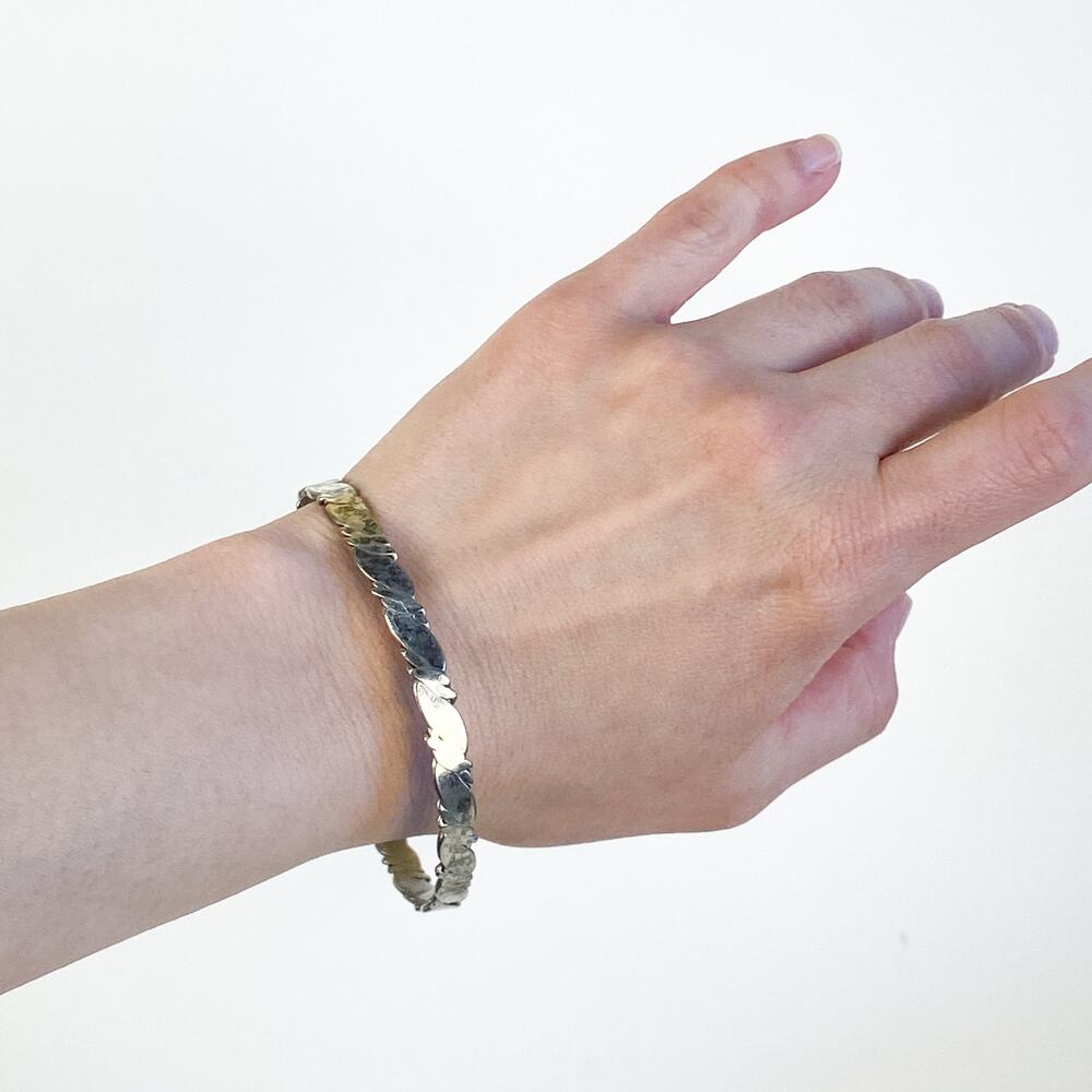 Made in Mexico Bangle Silver Plated Bracelet - Picture 6 of 7